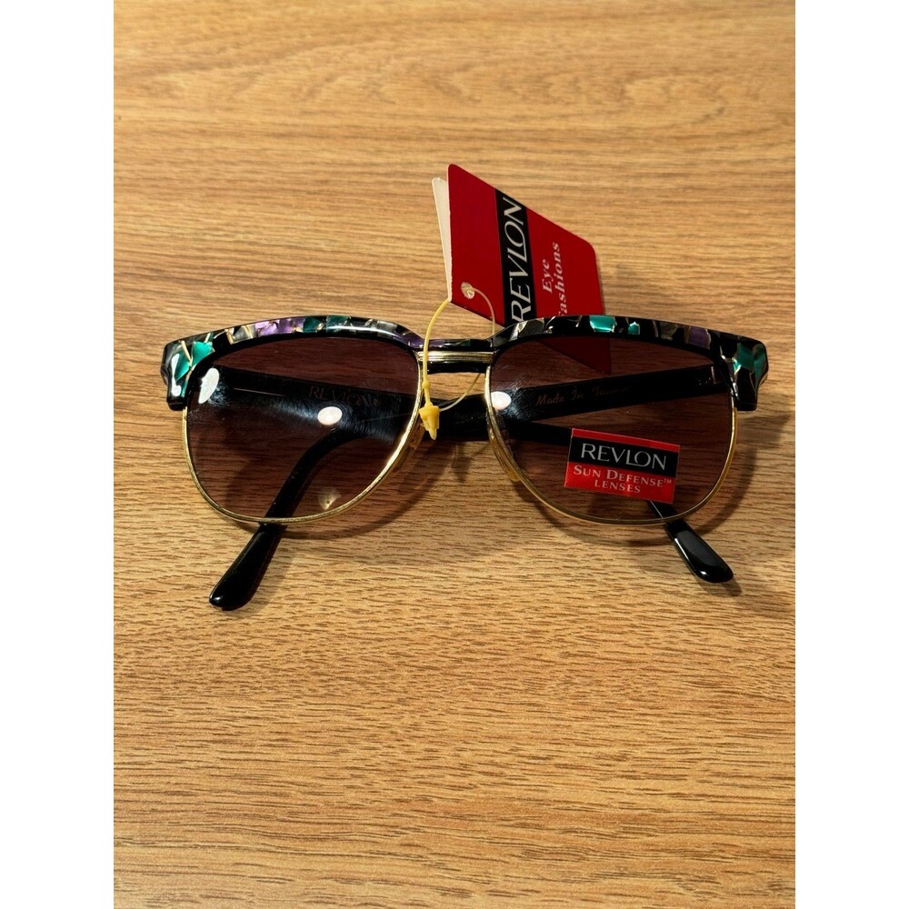 NOS Vintage Revlon Eye Fashions Multi-Color Browline Eyeglasses Sunglasses